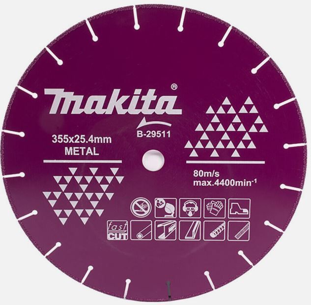 Алмазный диск сегментированный по металлу, быстрый рез 355x25,4x3,5 мм									