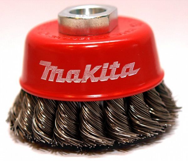 Щетка чашечная 100 мм (для УШМ, М14, витая сталь 0.5 мм) MAKITA P-04472