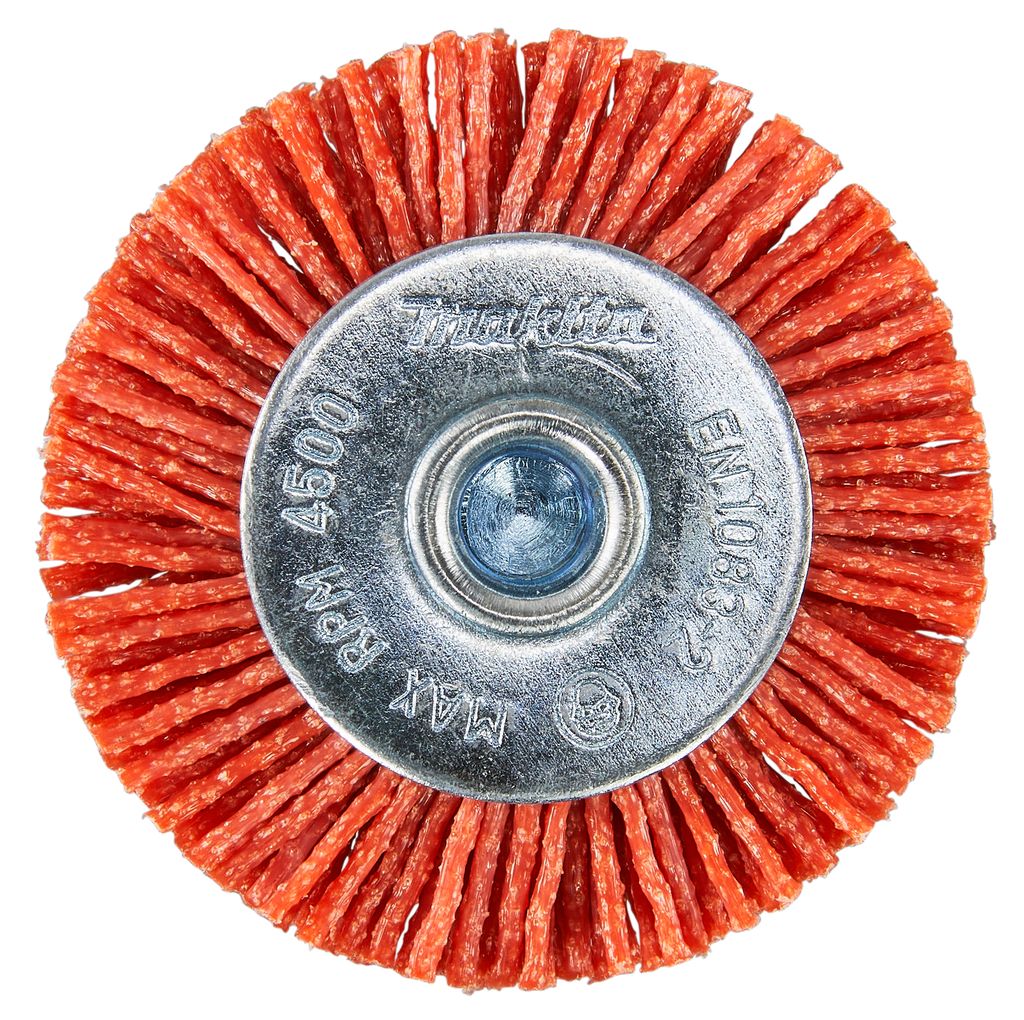 Щетка нейлоновая дисковая (d50 мм, красная, G80, 6 мм)