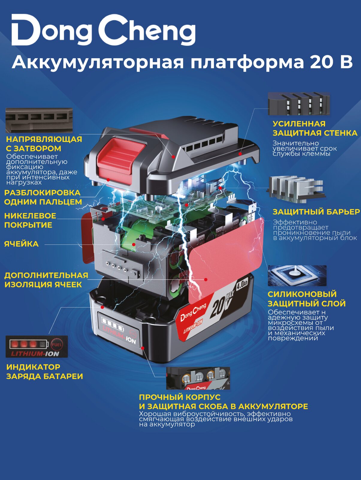 Аккумуляторный ударный гайковерт DCPB1288(TYPE H2K)