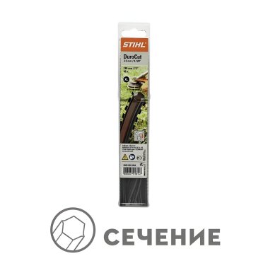 Косильные струны с зазубренными краями O 3,0 mm 0,185 м серебро