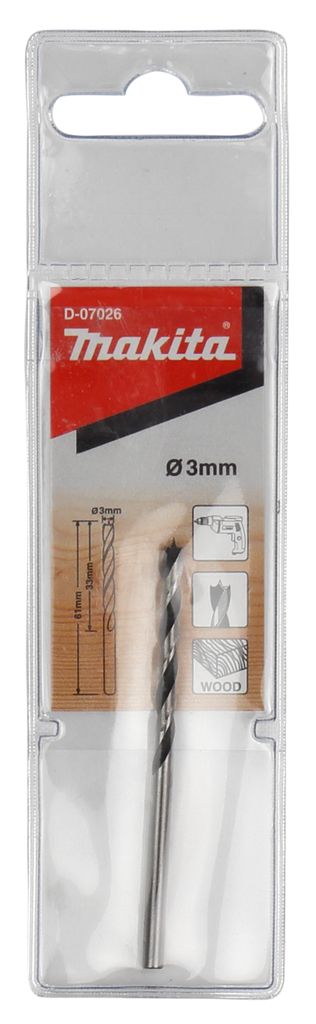 Сверло по дереву 3.0 х 60 мм MAKITA D-07026