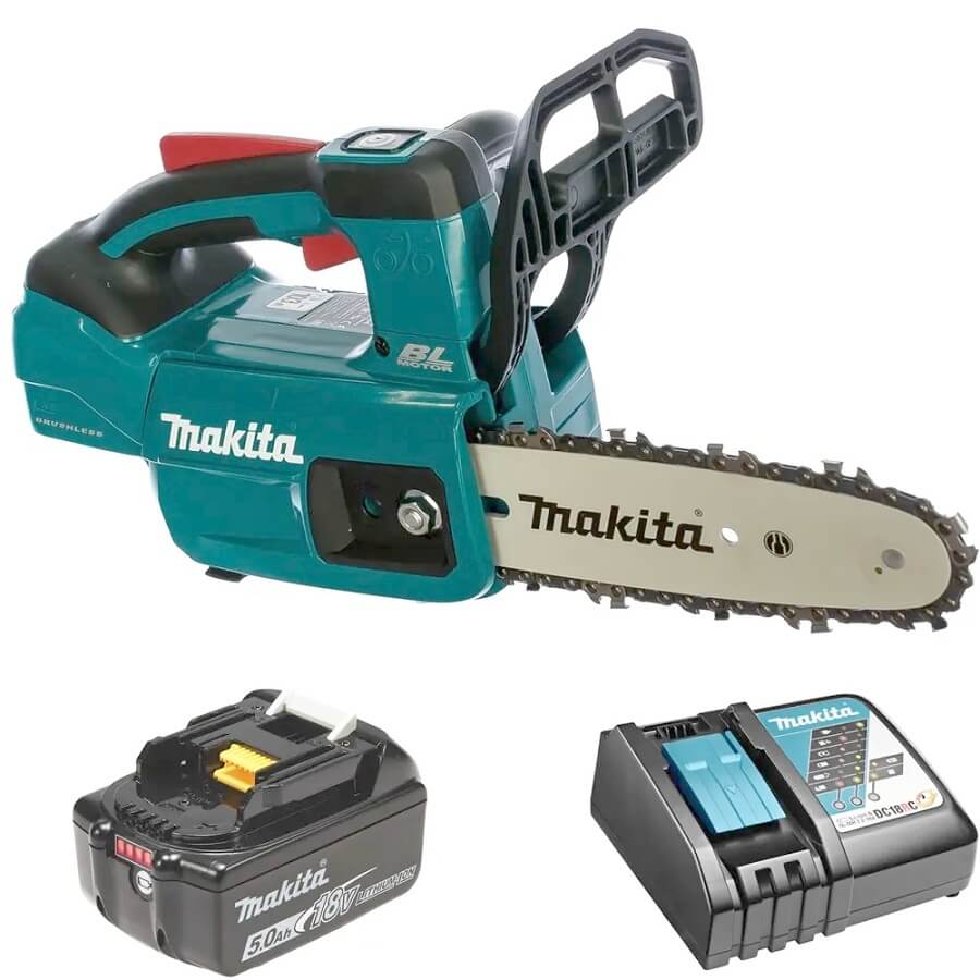 Пила цепная аккум. LXT BL 18В, 570Вт, 8"/20см, 3/8", 1,1мм, 24м/с, XPT, (BL1850B, DC18RC)