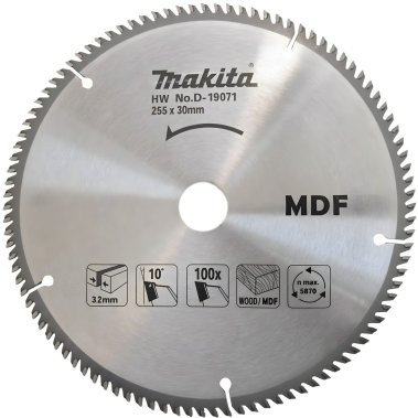 Пильный диск для резки MDF, 255x30/15.88x3.2/2.4x100T