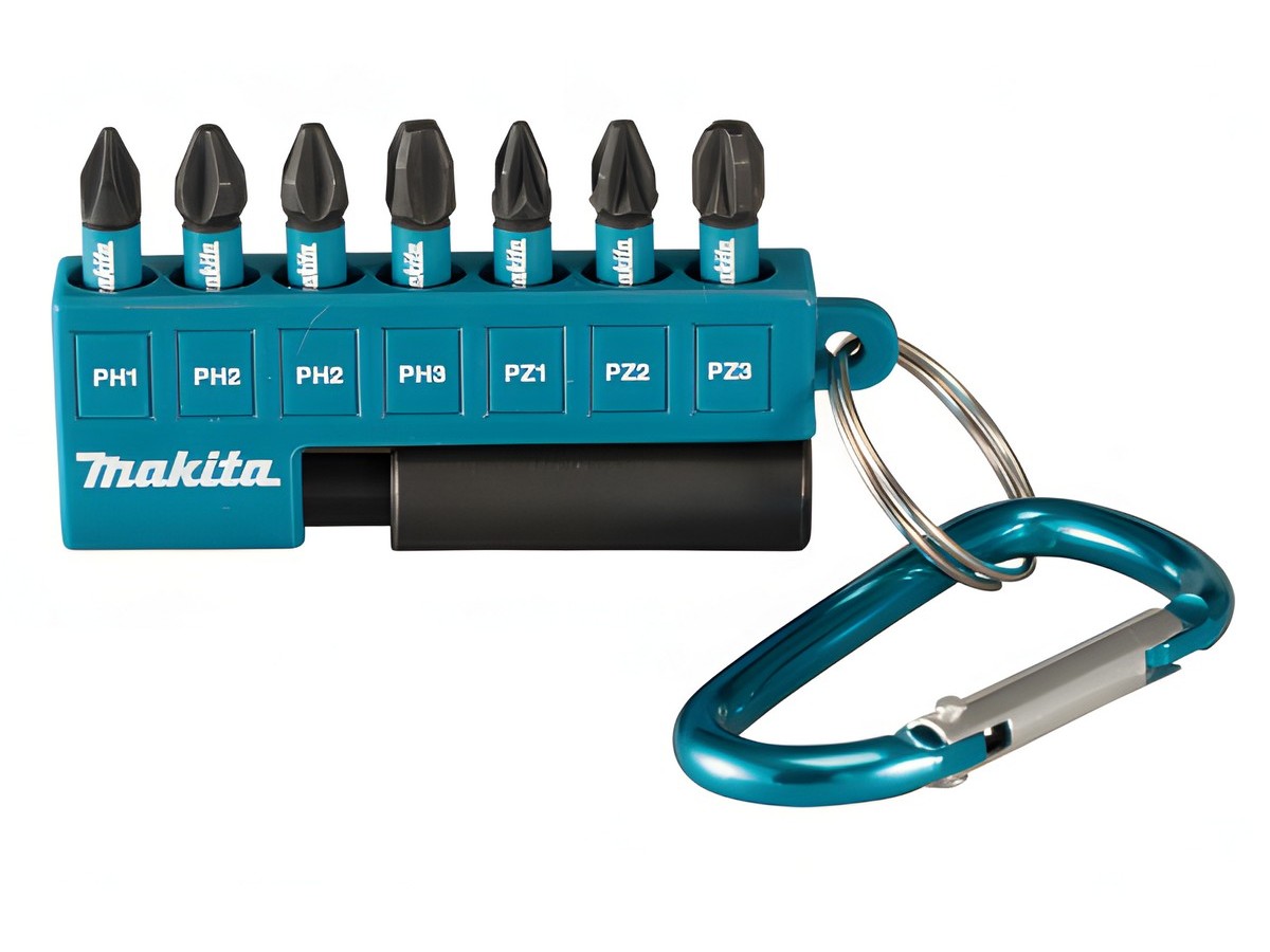 Набор бит Impact Black 25 мм 8 шт.(PH1,2XPH2,PH3,PZ1,PZ2,PZ3,магнитный держатель) MAKITA E-11994